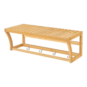 [en.casa] Badkamerrek Langeland wandmontage 20,5x59,5x25,5 cm bamboe