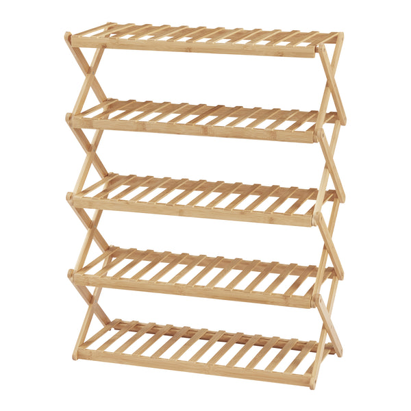 [en.casa] Schoenenrek Fitzbek 89x67x26 cm bamboe
