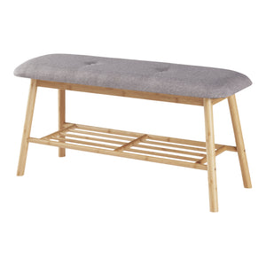[en.casa] Schoenenrek 45x90x30 cm bamboe grijs