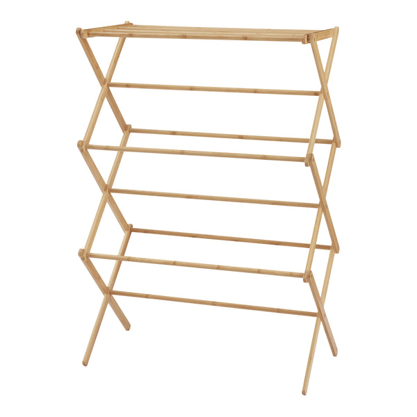 [en.casa] Droogrek Grinau inklapbaar 128x72x44 cm bamboe