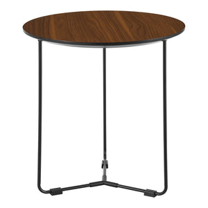 [en.casa] Bijzettafel Böhen rond 42x39,5 cm zwart en walnootkleurig
