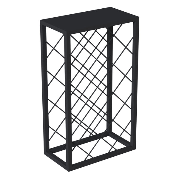 [en.casa] Wijnrek Amasia 68x40x22 cm zwart