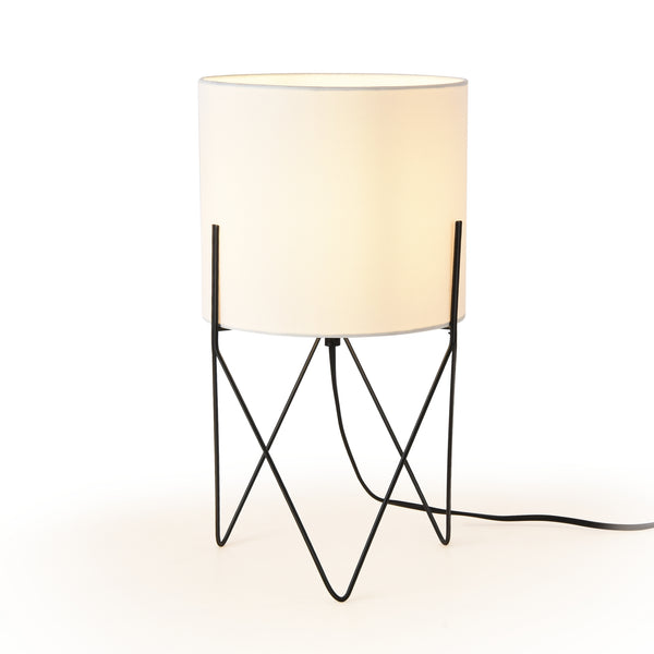 lux.pro Tafellamp Slough bureaulamp 37,5x21x21 cm zwart en wit E14