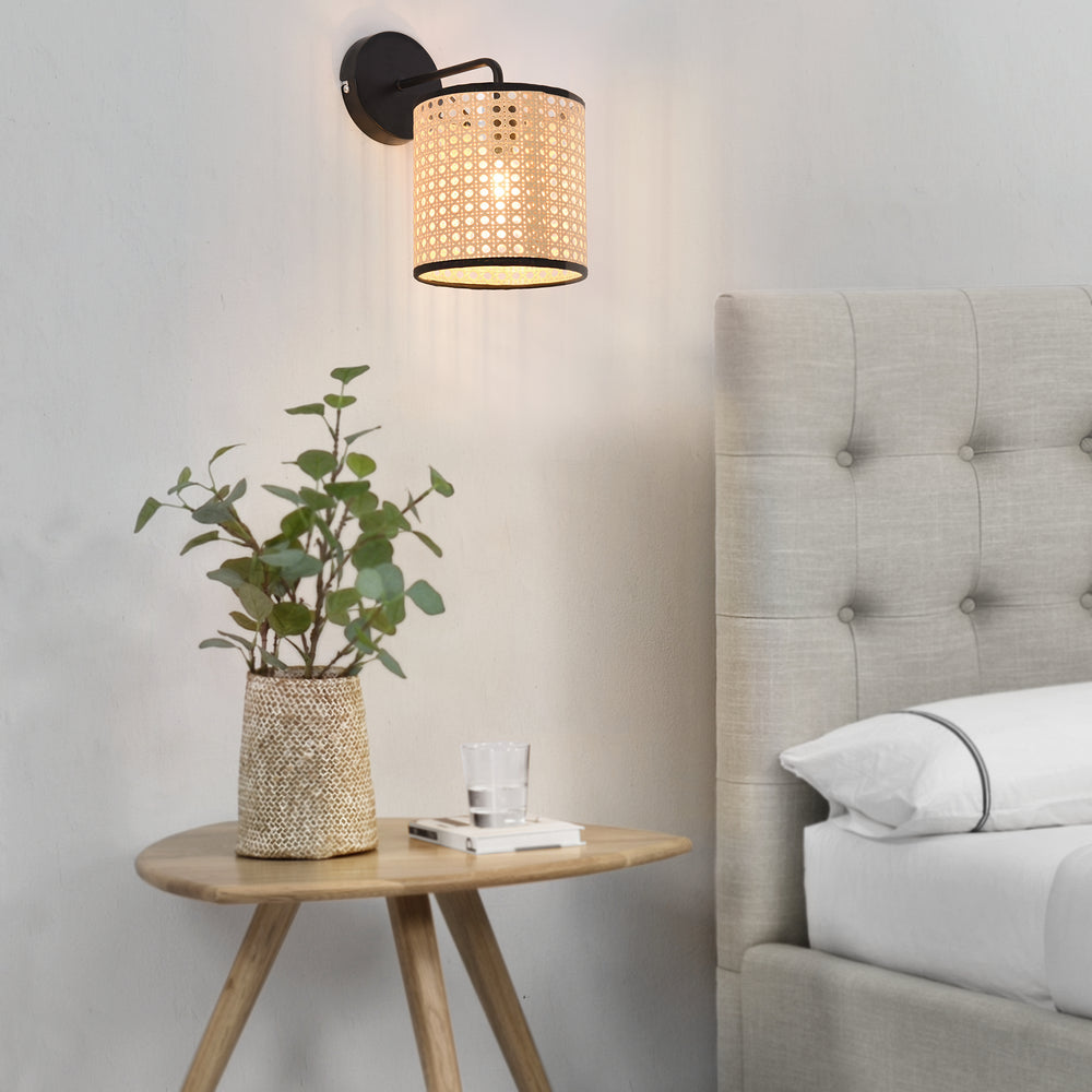lux.pro Wandlamp Southend E14 zwart en beige