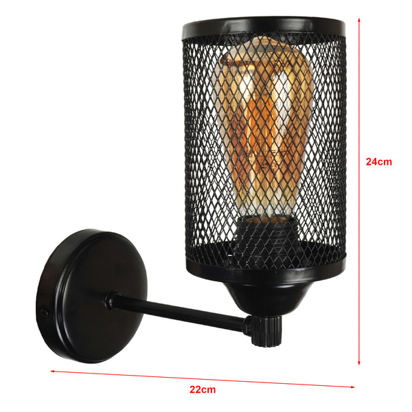 [lux.pro] Wandlamp Kenilworth zwart E27