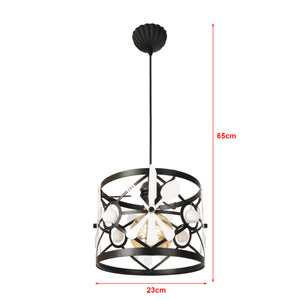 [lux.pro] Hanglamp Patchway zwart en wit E27