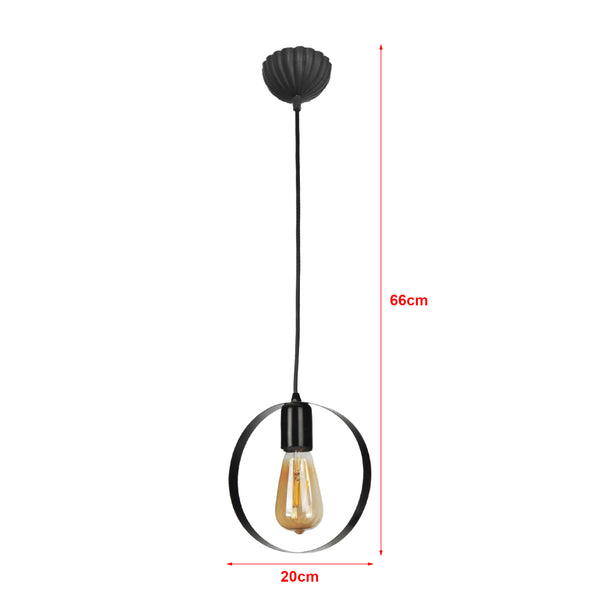 [lux.pro] Hanglamp Cirencester zwart E27