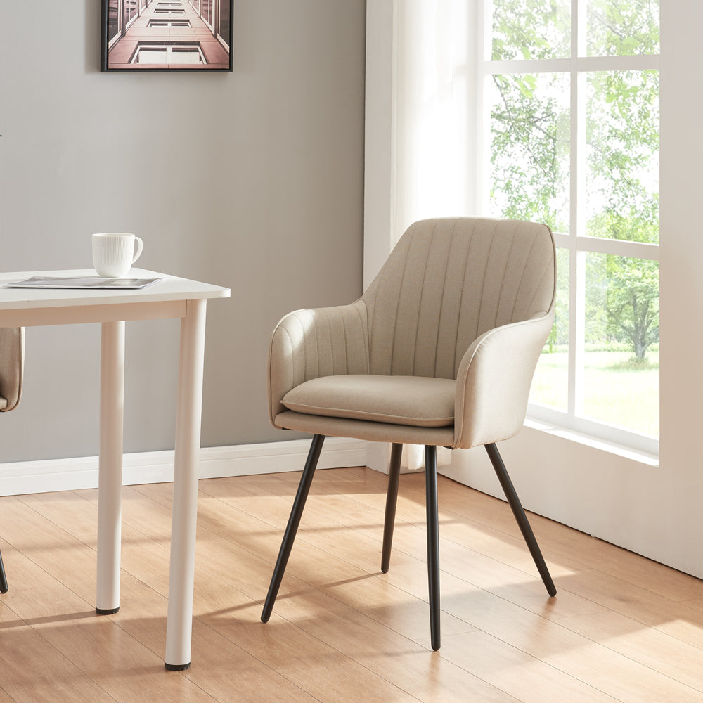 DÉJA Living Eetkamerstoel Karup - Beige/Naturel - Set van 2 – vtwonen DÉJA Living Eetkamerstoel Karup - Beige/Naturel - Set van 2 – vtwonen
