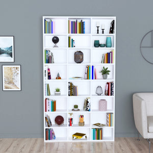 [en.casa] Boekenkast Askvoll schap 178x102x16 cm wit