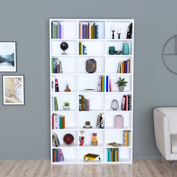 [en.casa] Boekenkast Askvoll schap 178x102x16 cm wit