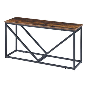 [en.casa] Brandhout rek Vaasa houtopslag 50x100x30 cm zwart en houtkleurig donker