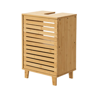 [en.casa] Bamboe wastafelonderkast Iveland 60x40x30 cm houtkleurig