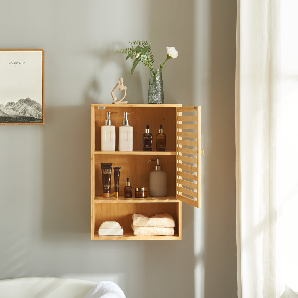 Badezimmerschrank Gjesdal 60x40x20 cm bamboe [en.casa] - premiumXL