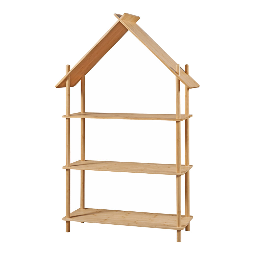 Kinderregal Hamarøy Bamboe in huisoptiek 137x90x30cm [en.casa] - premiumXL
