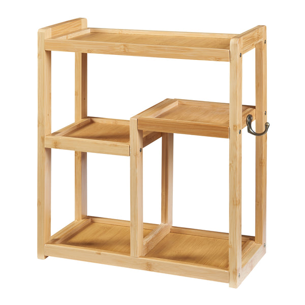 [en.casa] Badkamerrek Höör voor wandmontage 42x37x17 cm bamboe