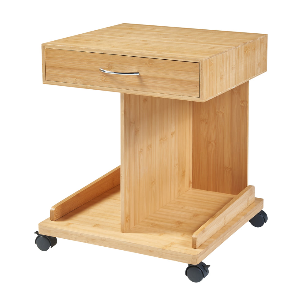 Rolltafel Jokkmokk 56,5x43x43 cm Bamboe [en.casa] - premiumXL