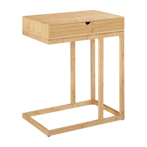 [en.casa] Bijzettafel Kåfjord laptoptafel met lade 68x55x35 cm bamboe
