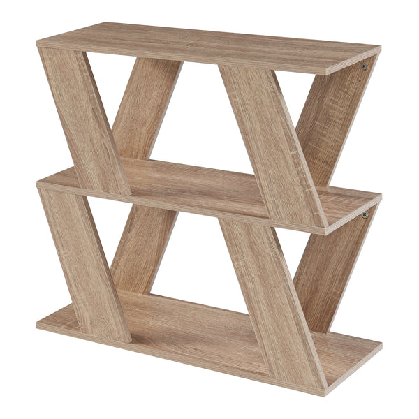 [en.casa] Bijzettafel Nome met 2 planken 60x22x57 cm eikenkleurig