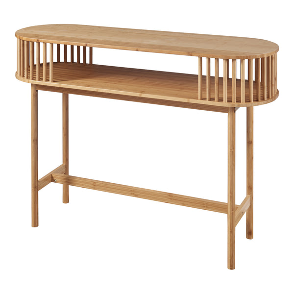 [en.casa] Console tafel Pomarkku ovaal 120x39x85 cm bamboe