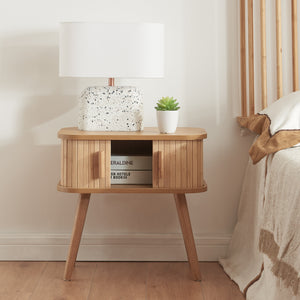 [en.casa] Bijzettafel Nordkapp 48x30x45 cm houtkleurig