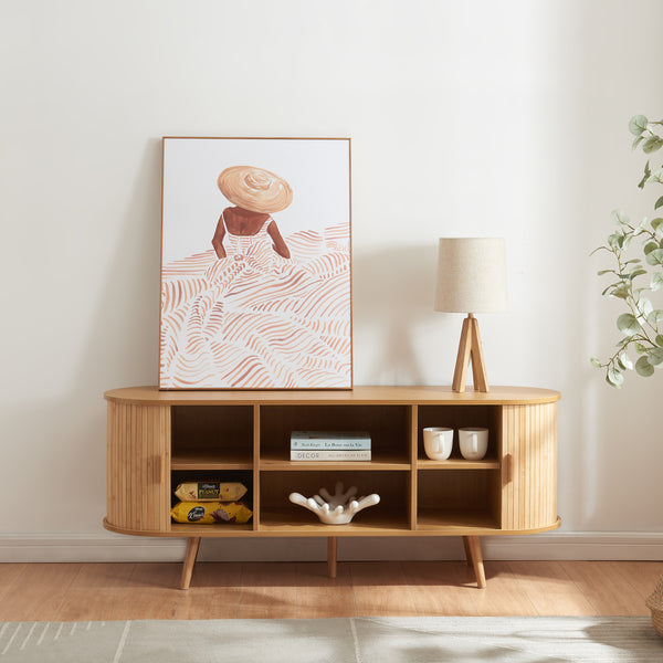 [en.casa] Dressoir Nordkapp 140x40x56 cm houtkleurig