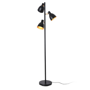 lux.pro Staande lamp Witney vloerlamp 154 cm 3xE14 zwart en goudkleurig