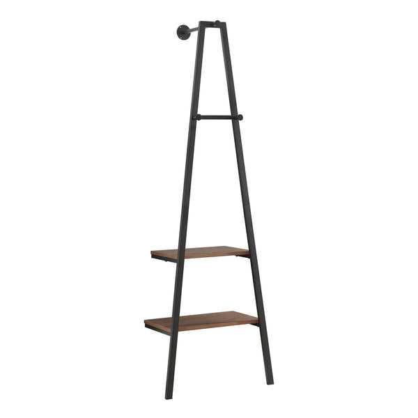 [en.casa] Kledingrek Bjørnafjorden 174x56x40 cm zwart en walnootkleurig