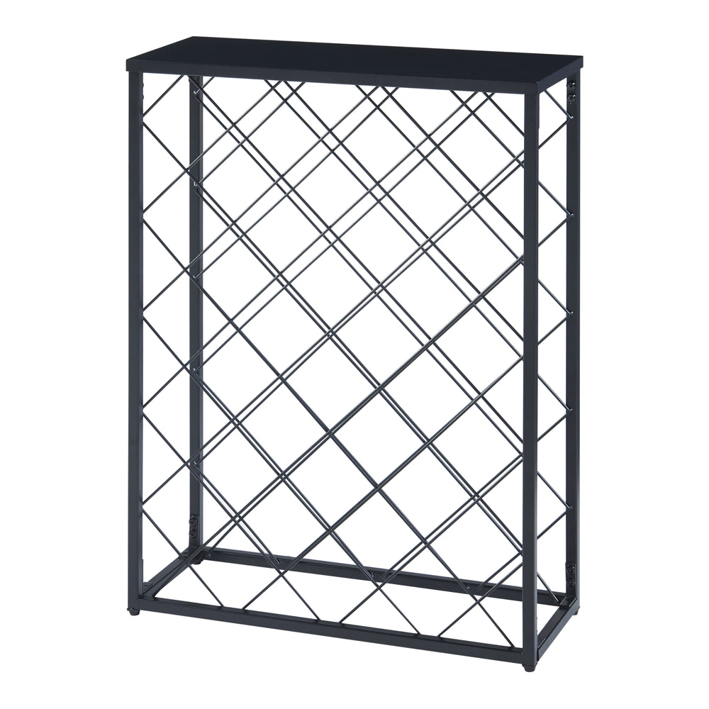 Wijnrek Taivassalo voor 25 flessen Zwart [en.casa] - premiumXL