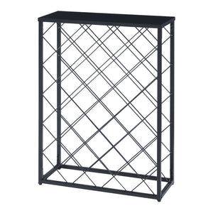 Wijnrek Taivassalo voor 25 flessen 71,5x53x20 cm zwart mat [en.casa]