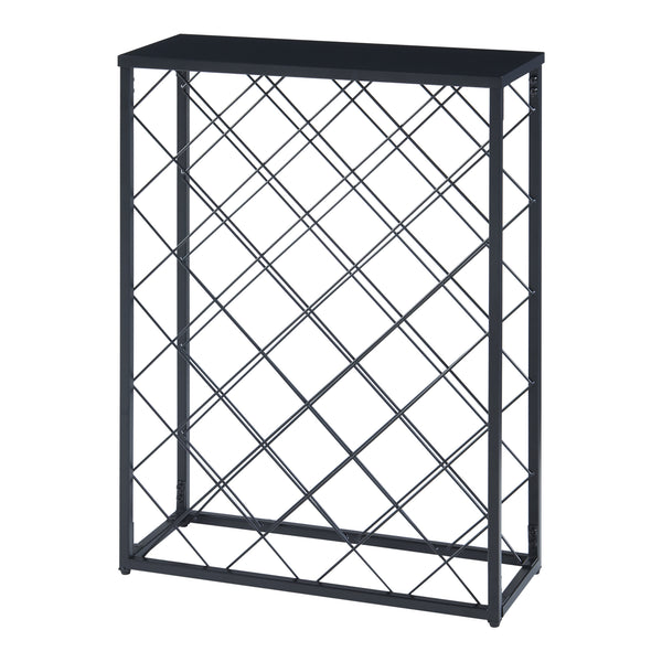 Wijnrek Taivassalo voor 25 flessen 71,5x53x20 cm zwart mat [en.casa]