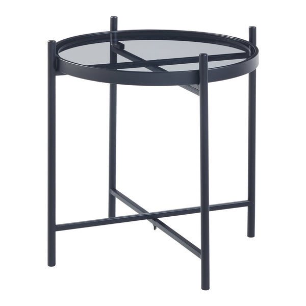 [en.casa] Bijzettafel Lier rond 41,5xØ46 cm zwart
