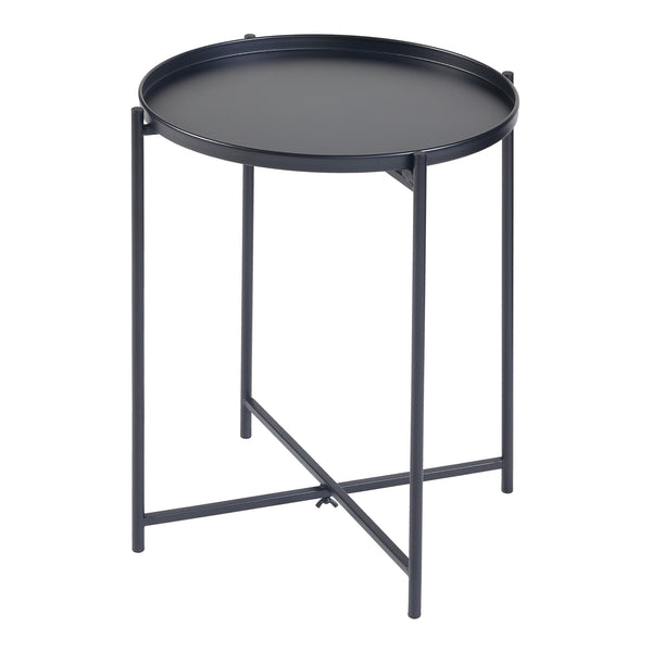 [en.casa] Bijzettafel Sälen rond Ø40x50 cm zwart
