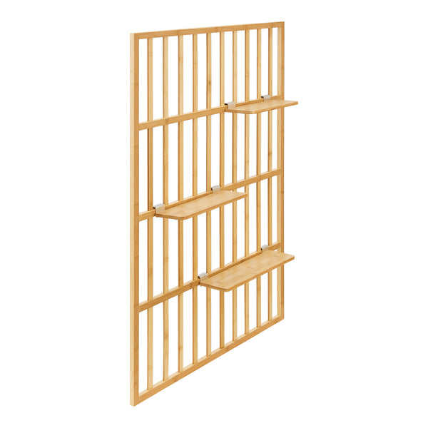 Wandrek Røst met 3 planken 120x80x13 cm bamboe naturel [en.casa]