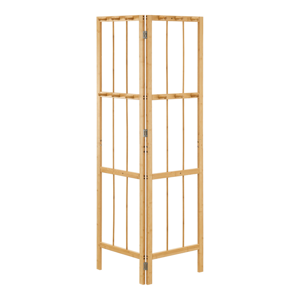 Eckgarderobe Hyllestad 165,5x92x8cm Bamboe [en.casa] - premiumXL