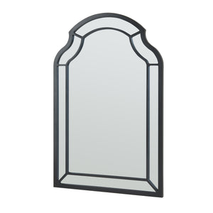 [en.casa] Wandspiegel Puolanka 90x60 cm zwart