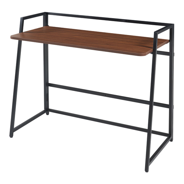 [en.casa] Bureau Ringerike opvouwbaar 104,5x53x85,5 cm zwart en walnootkleurig