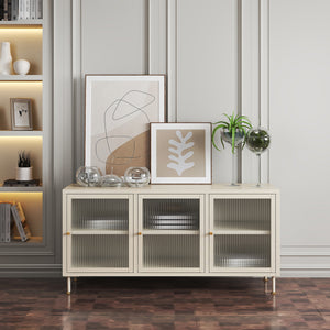 Tv meubel Lindau 120x40x59 cm cremewit [en.casa]