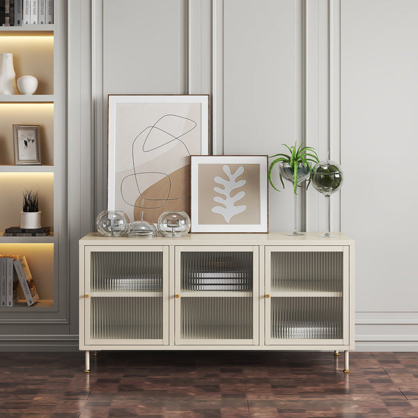 Tv meubel Lindau 120x40x59 cm cremewit [en.casa]