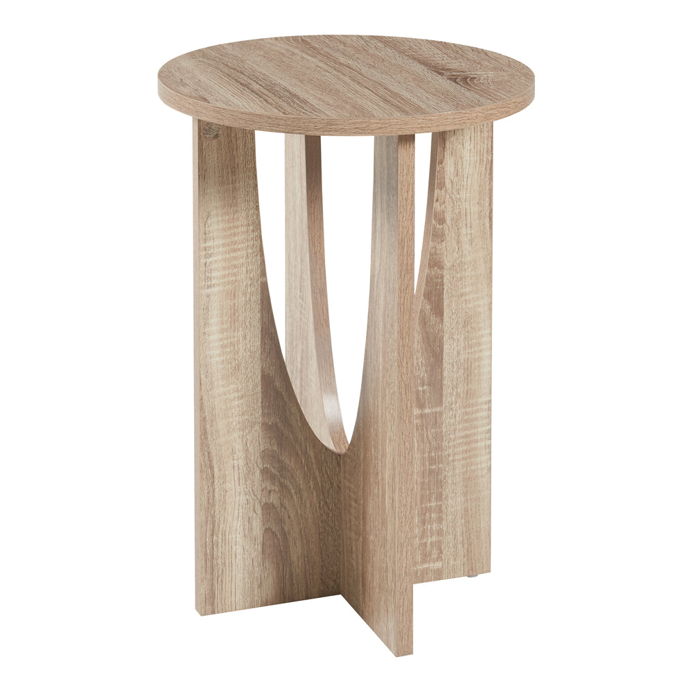 Bijzettafel Rindal 38x56,5 cm eikenlook [en.casa] - premiumXL