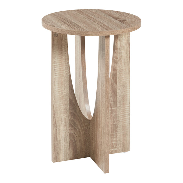 Bijzettafel Rindal rond 56,5xØ38 cm eikenkleurig [en.casa]