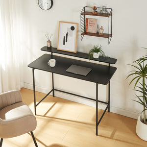 Bureau Samnanger 120x55x88 cm zwart [en.casa]