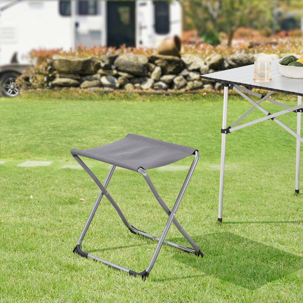2-in-1 tuinkruk en tuintafel Barete 47x47x37 cm grijs [en.casa]