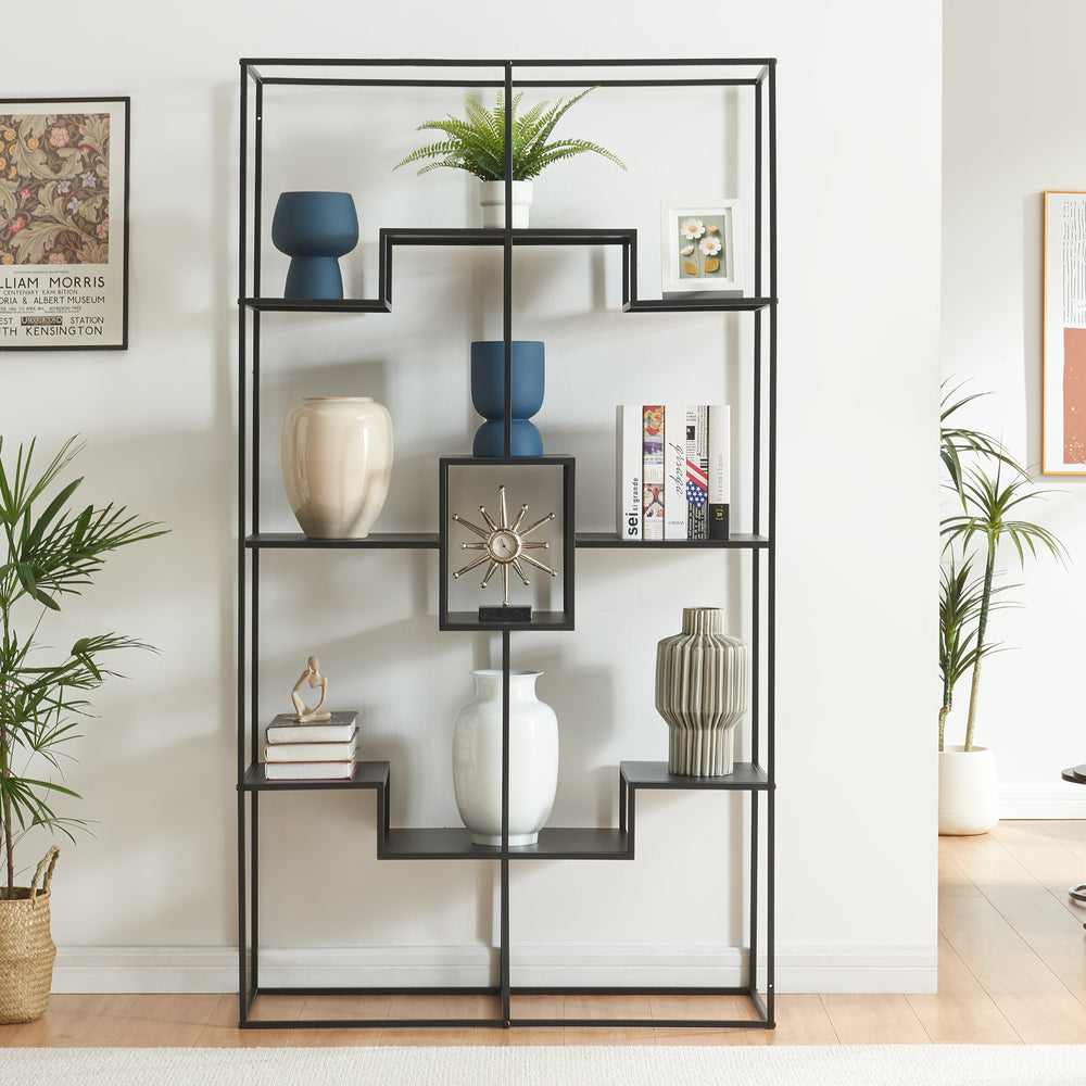 Standregal Råde Metaal 180x100x35 cm Zwart [en.casa] - premiumXL