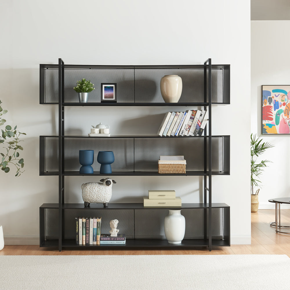 Standregal Randaberg 180x180x33 cm Zwart [en.casa] - premiumXL