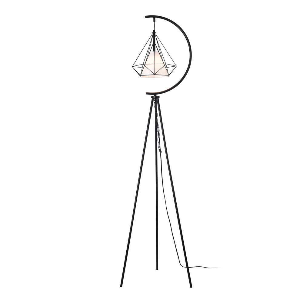 Stehleuchte Austell Metall 171cm Zwart/Wit [lux.pro] - premiumXL