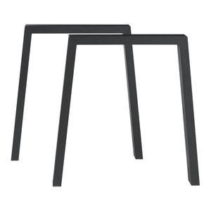 Stalen onderstel Kraftisried set van 2 tafelpoot 72x70 cm zwart [en.casa]