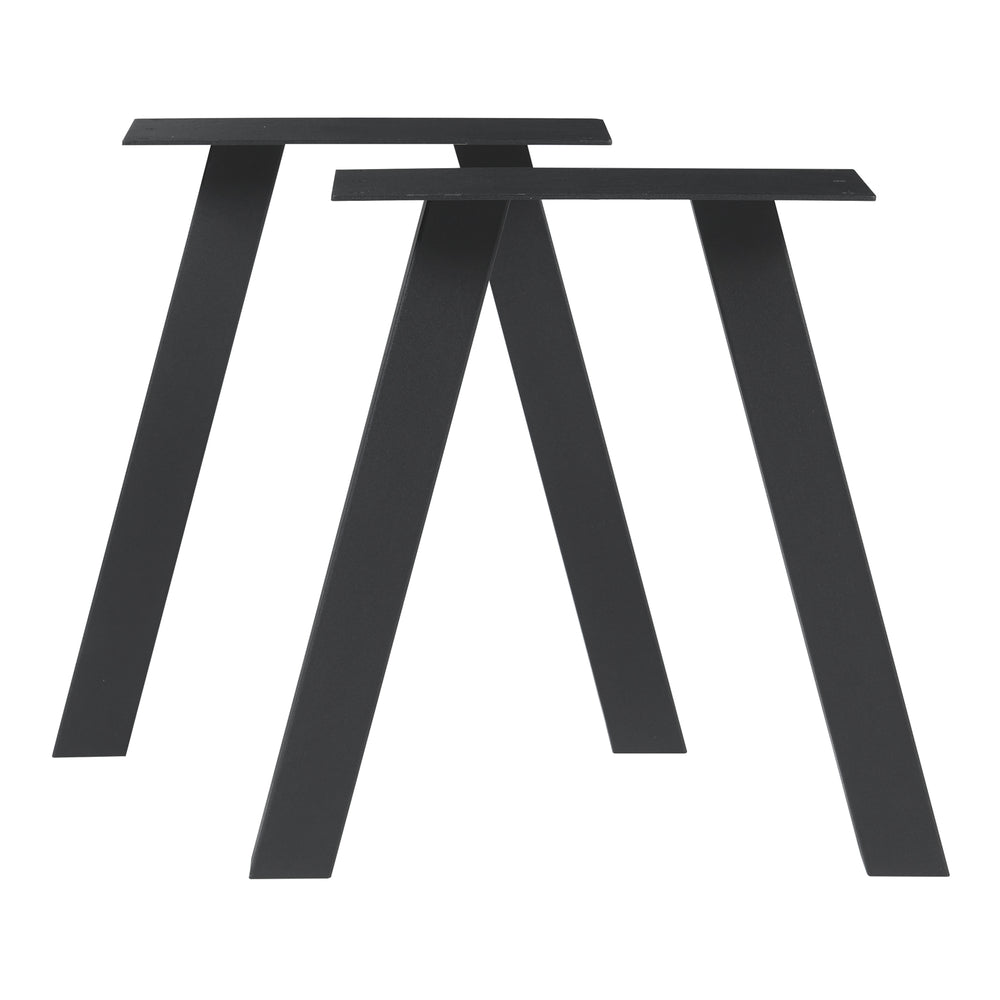 Tafelonderstel 2-delig set Mariager 42x40cm Zwart [en.casa] - premiumXL