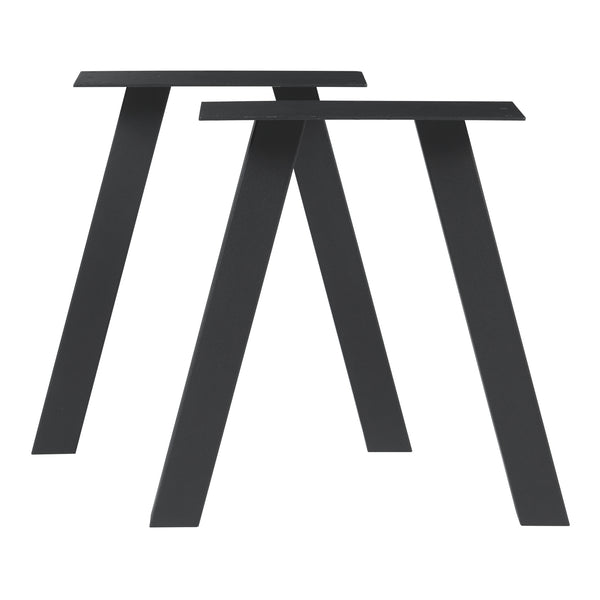 Stalen onderstel Mariager set van 2 tafelpoot 42x40 cm zwart [en.casa]