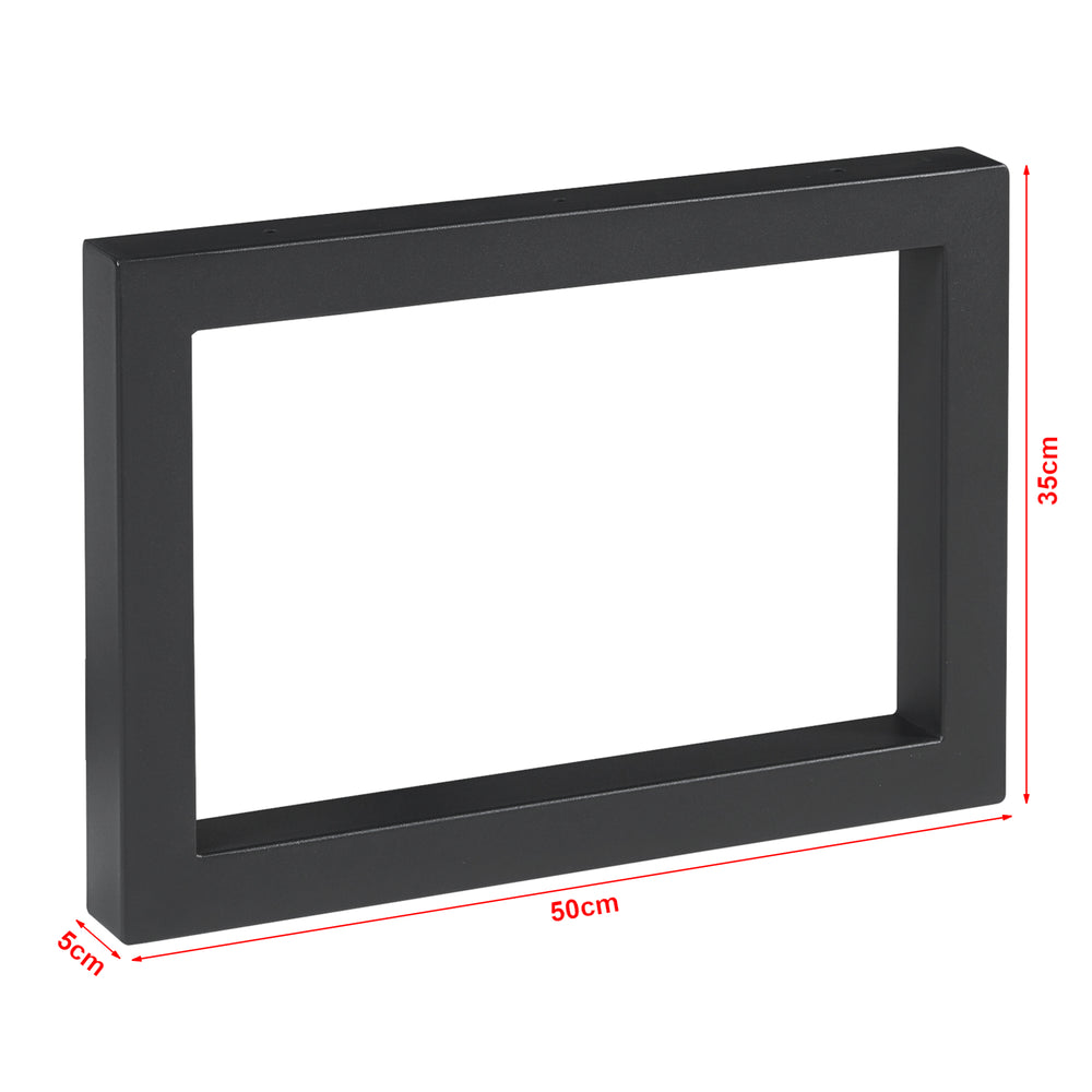 Tafelonderstel 2-delige set Lunderskov 35x50cm Zwart [en.casa] - premiumXL