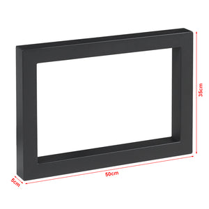 Stalen onderstel Lunderskov set van 2 tafelpoot 35x50 cm zwart [en.casa]
